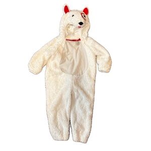 Target Bullseye Dog Costume Bodysuit 18-24 Mos White Red Halloween